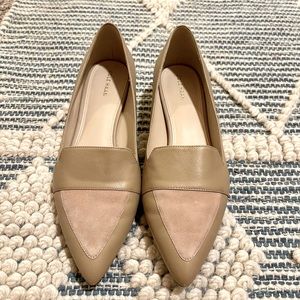 Cole Haan Cream Colored Heeled Flats. Size 9, Gently Worn, No Stains